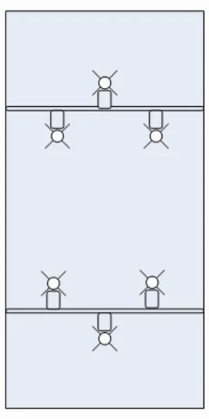 Example of the construction of a homemade lamp of 100 x 50 made of a wooden frame fitted with 6 E14 sockets and covered with acrylic.