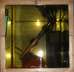 16 liter tank, brown plastic frame